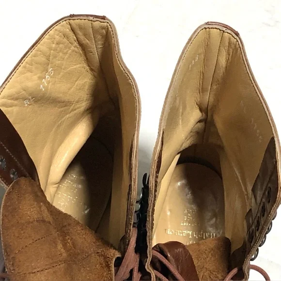 Ralph Lauren Dark Brown Leather Ankle Boots